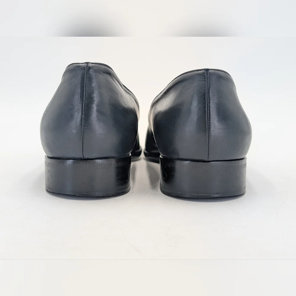 COACH Made In Italy Women's Size 6M Classic Navy Genuine Smooth Leather Loafers - Picture 15 of 17